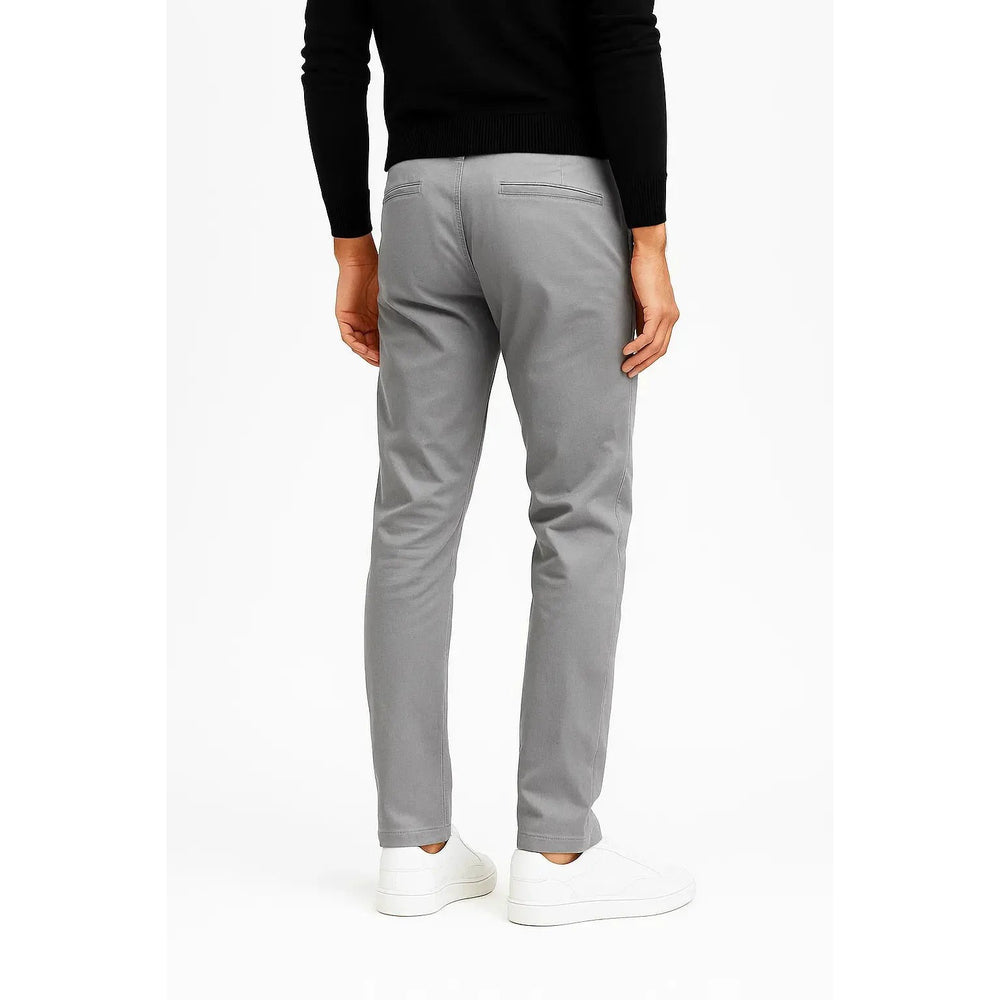 Chino homme en coton stretch – coupe droite classique