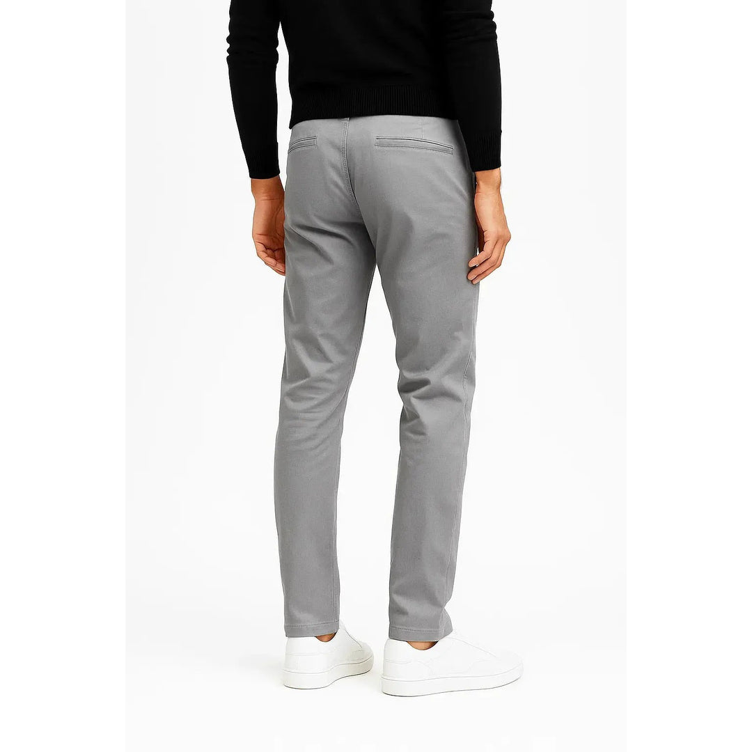 Chino homme en coton stretch – coupe droite classique