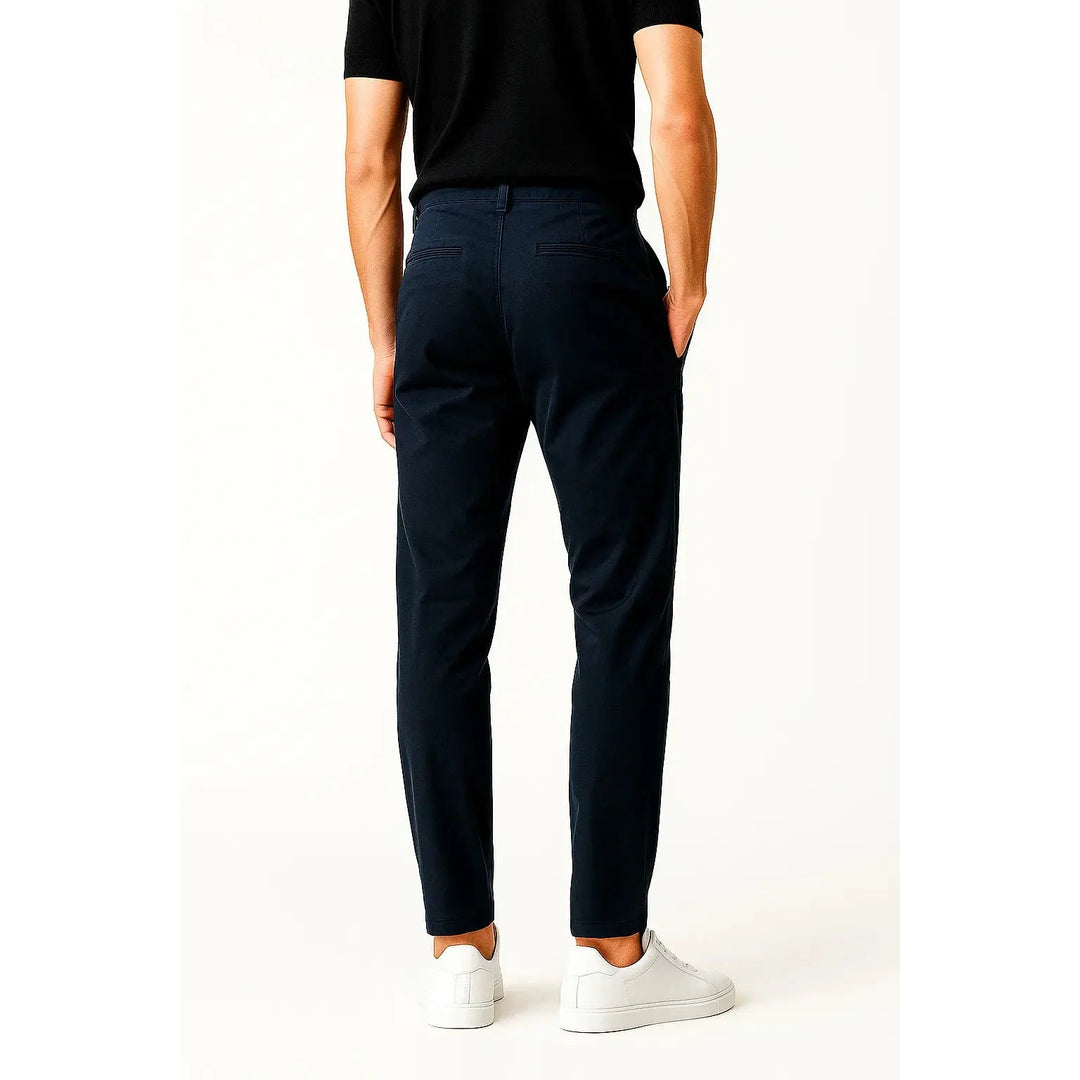 Chino homme en coton stretch – coupe droite classique