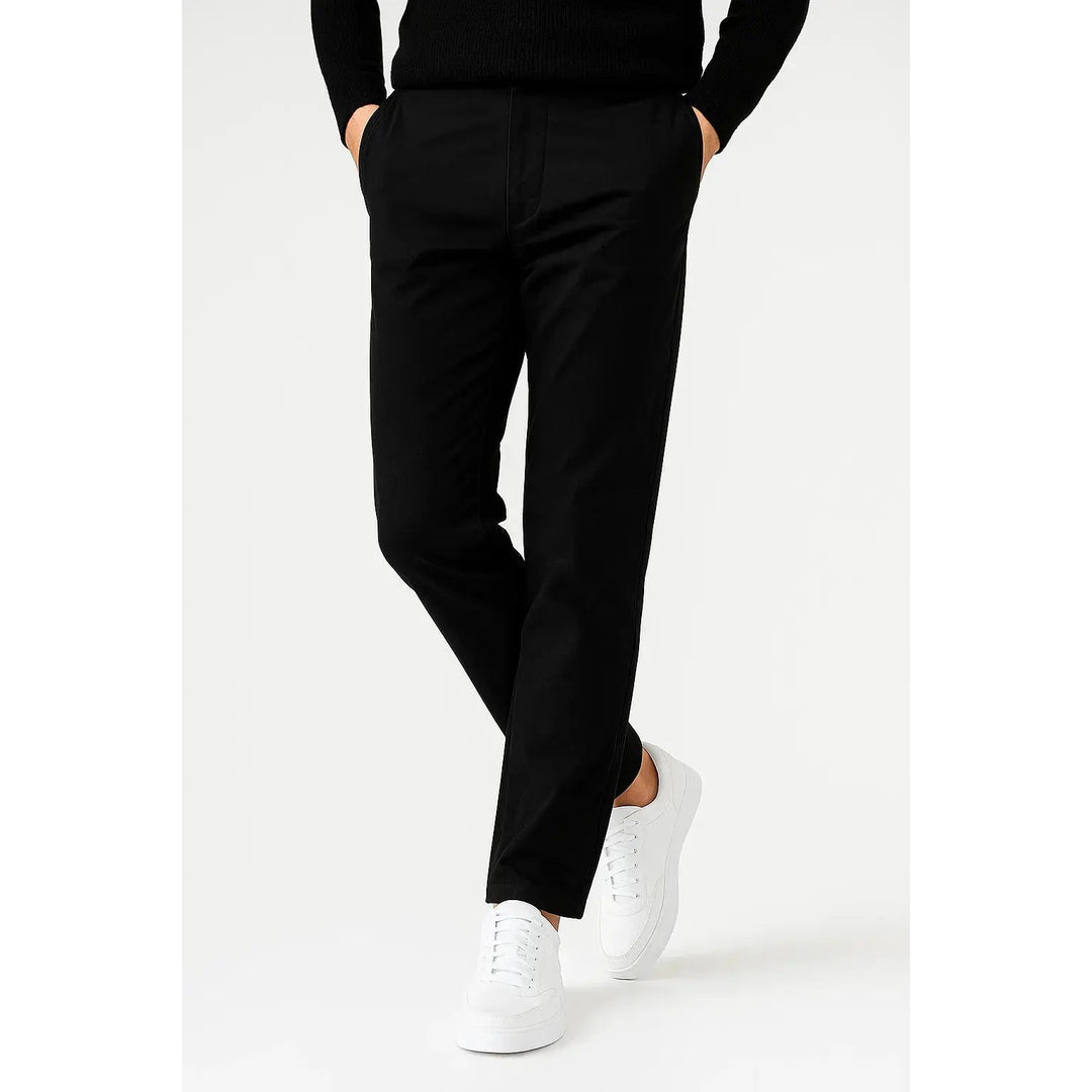 Chino homme en coton stretch – coupe droite classique