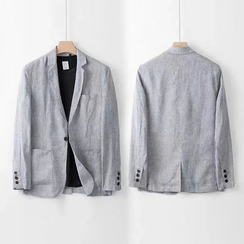 Costume homme en lin et coton – deux pièces léger et respirant