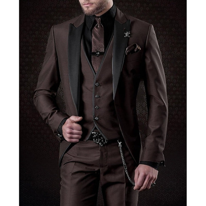 Costume homme trois pièces en lin – blazer, gilet et pantalon