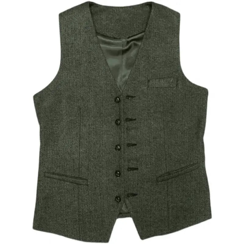 Costume trois pièces homme en tweed de laine – mariage et soirée