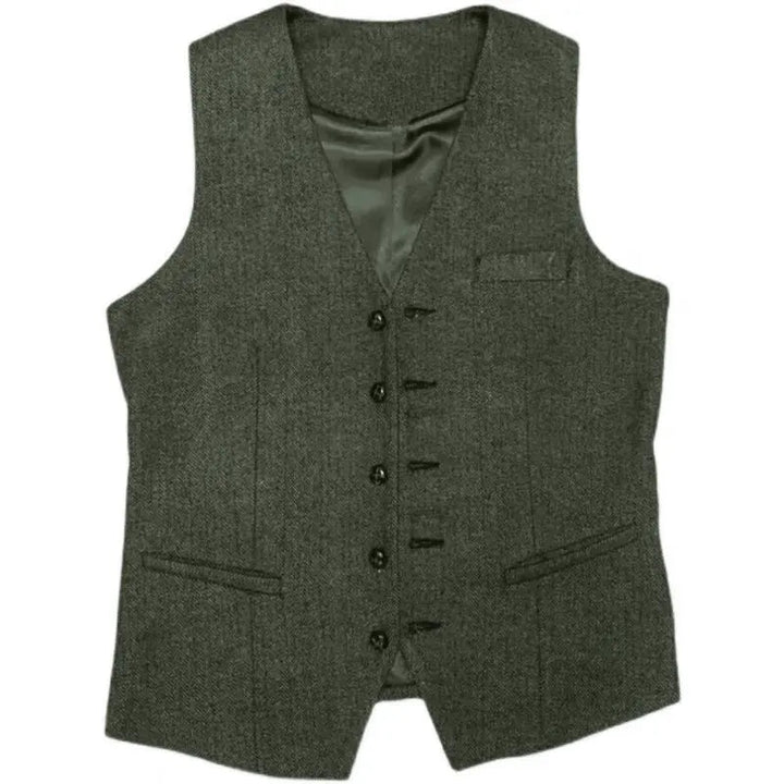 Costume trois pièces homme en tweed de laine – mariage et soirée