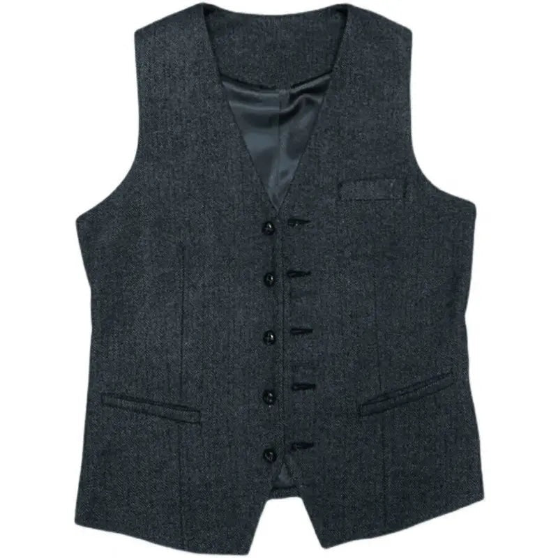 Costume trois pièces homme en tweed de laine – mariage et soirée