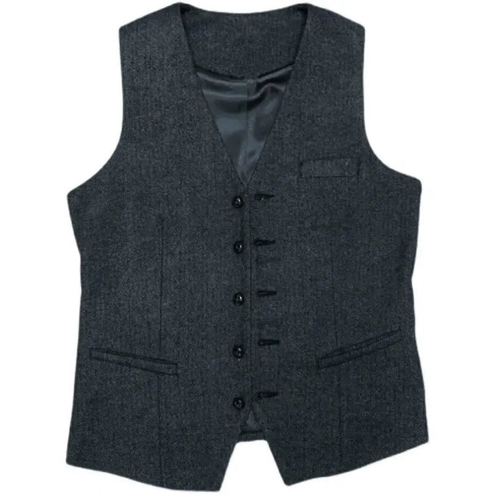 Costume trois pièces homme en tweed de laine – mariage et soirée