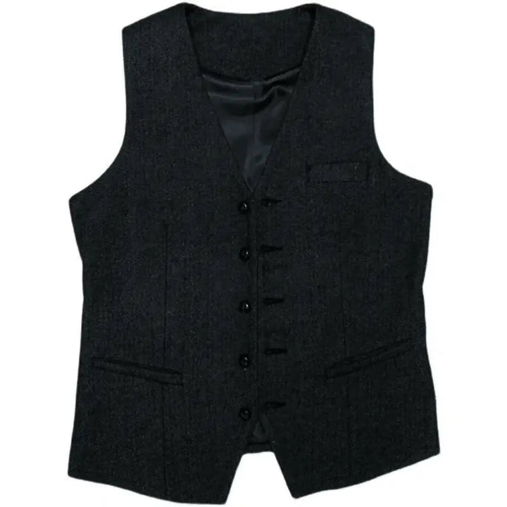 Costume trois pièces homme en tweed de laine – mariage et soirée
