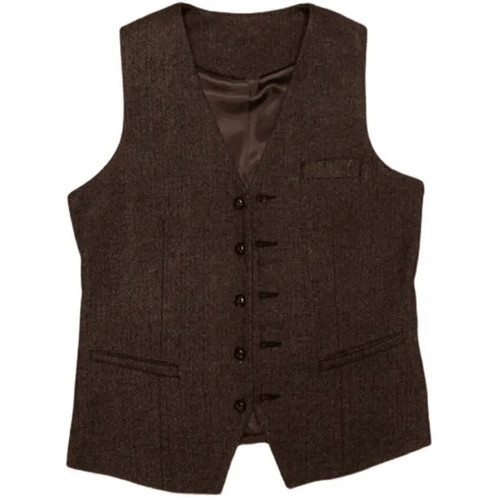 Costume trois pièces homme en tweed de laine – mariage et soirée