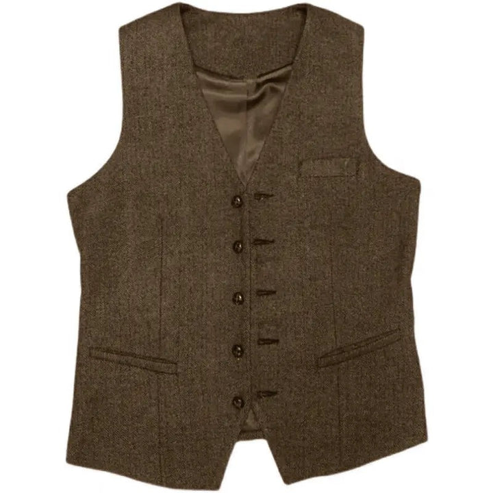 Costume trois pièces homme en tweed de laine – mariage et soirée