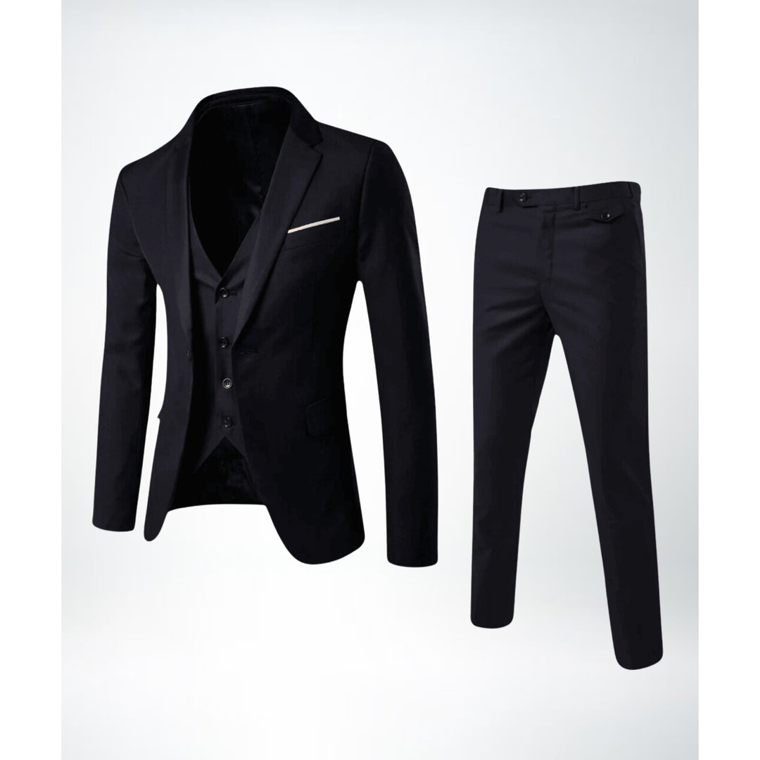 Costume trois pièces homme slim en laine mélangée – gilet 5 boutons