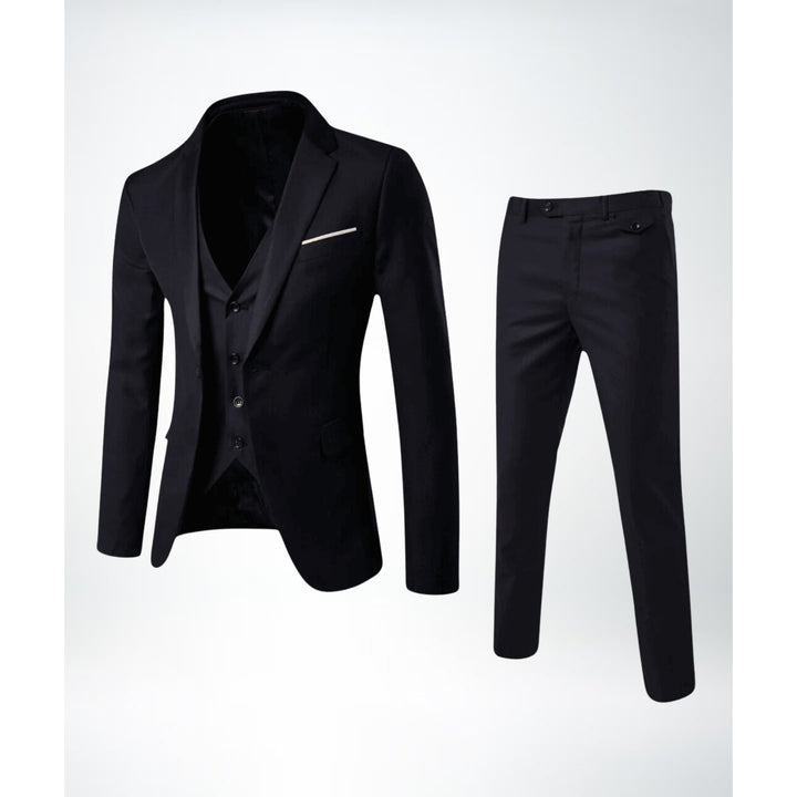 Costume trois pièces homme slim en laine mélangée – gilet 5 boutons