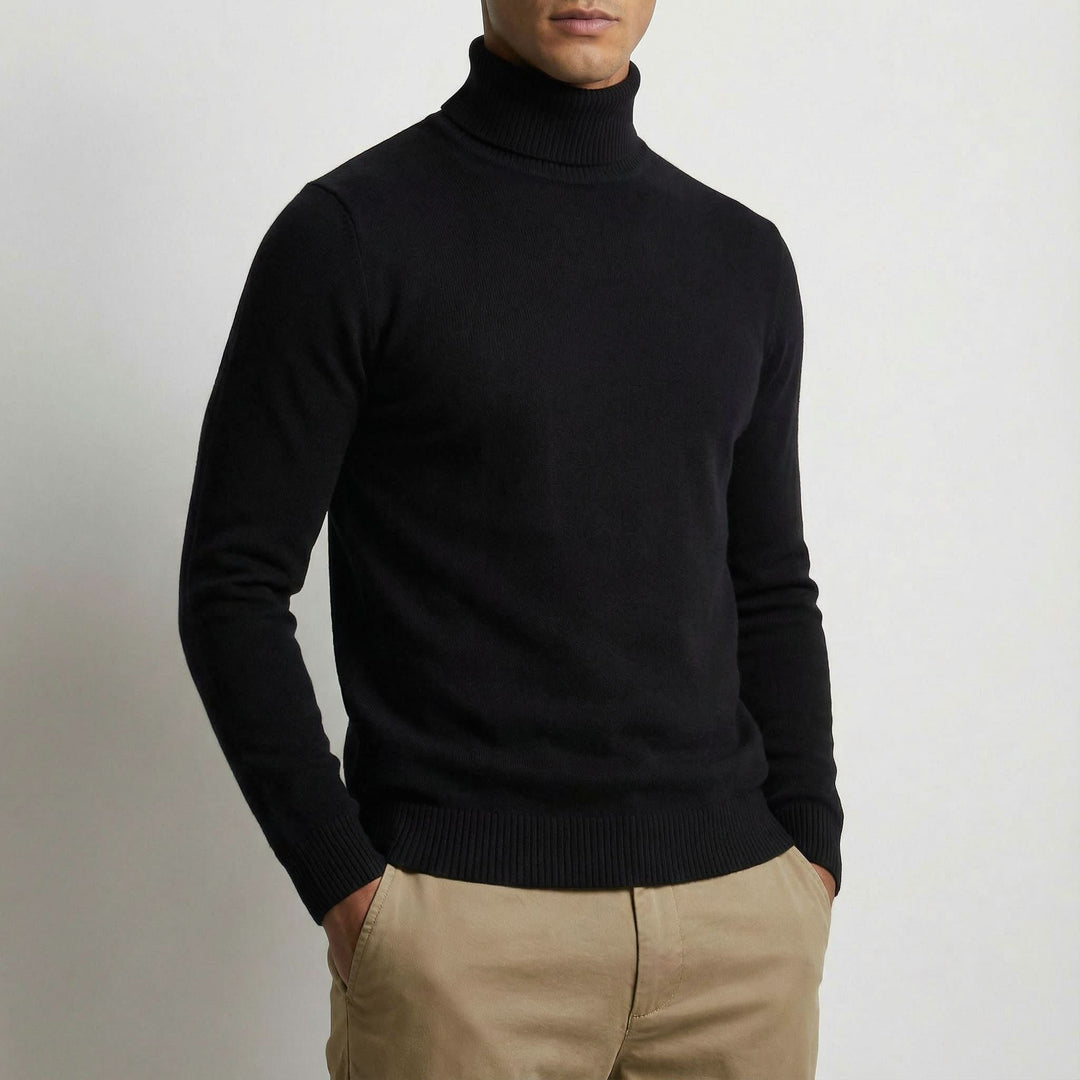 Pull homme Northpeak col roulé en mérinos – chaleur sans volume