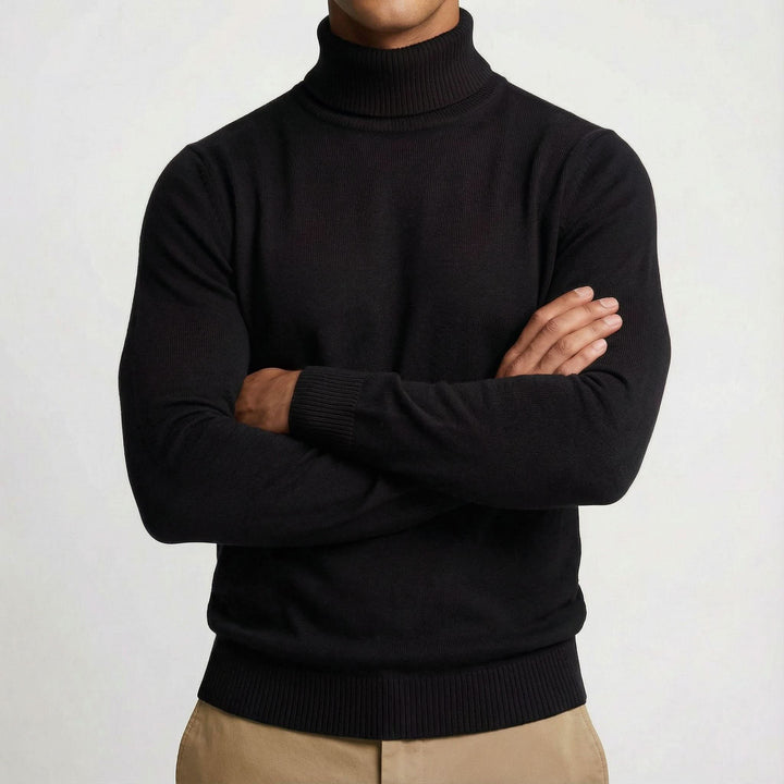 Pull homme Northpeak col roulé en mérinos – chaleur sans volume