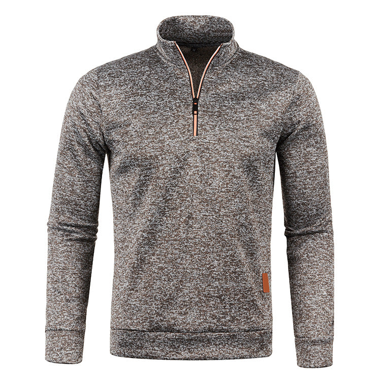 Pull homme zippé à manches longues – chaleur et confort