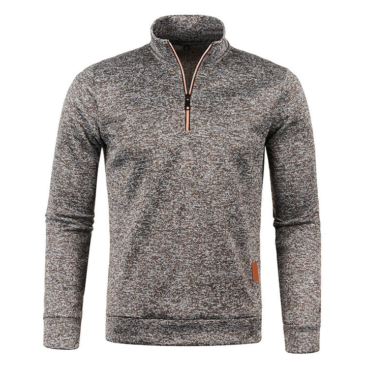 Pull homme zippé à manches longues – chaleur et confort