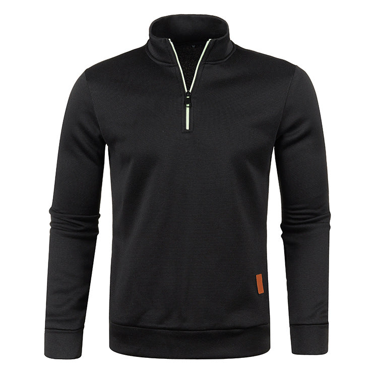 Pull homme zippé à manches longues – chaleur et confort