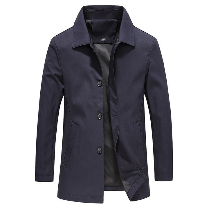 Manteau long homme en polaire coupe-vent – coloris uni