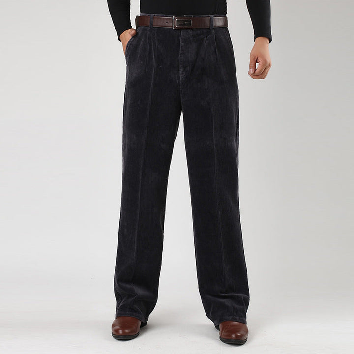 Pantalon large homme en velours côtelé à plis – du XS au 8XL