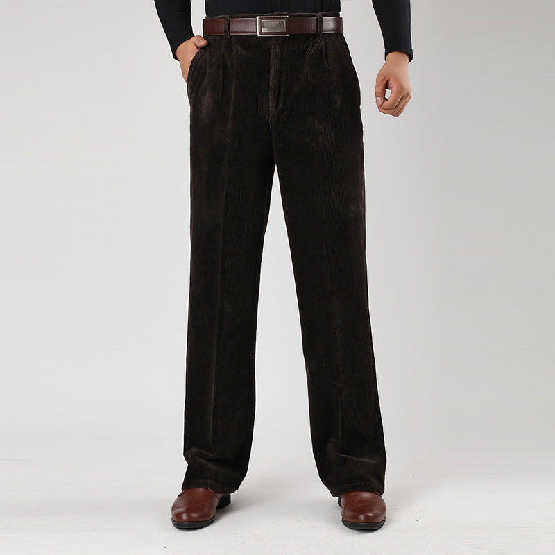 Pantalon large homme en velours côtelé à plis – du XS au 8XL