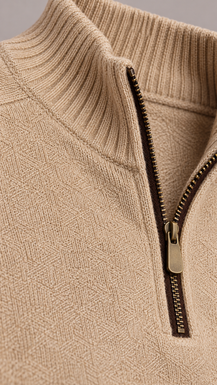 Cardigan zippé homme en cachemire, douceur premium