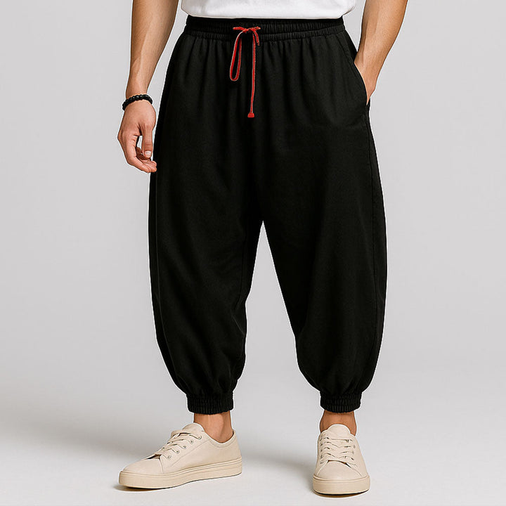 Pantalon sarouel homme en coton et lin – liberté de mouvement