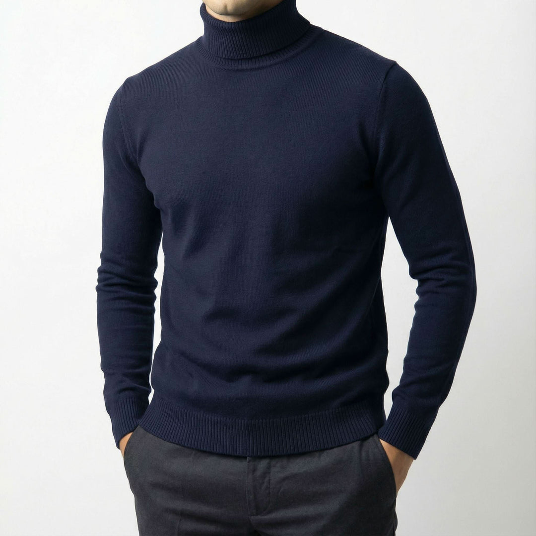 Pull homme Northpeak col roulé en mérinos – chaleur sans volume