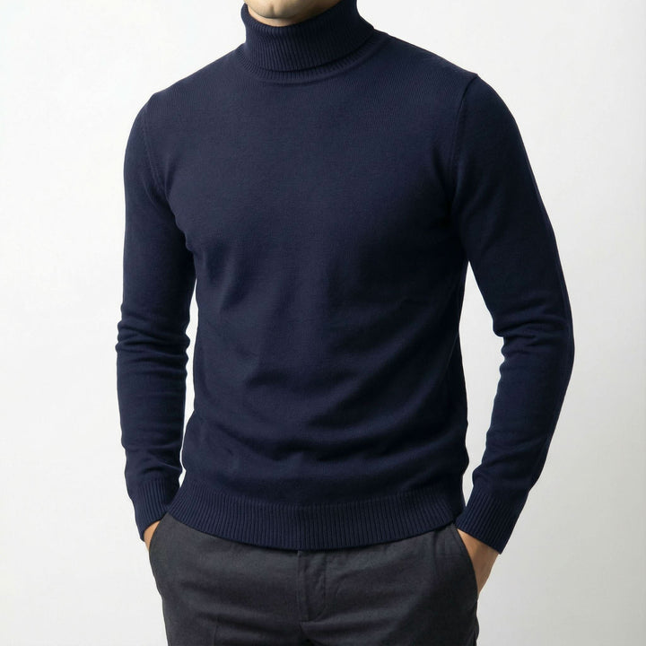 Pull homme Northpeak col roulé en mérinos – chaleur sans volume