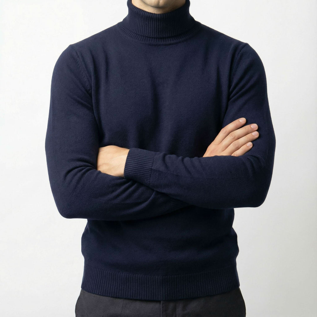 Pull homme Northpeak col roulé en mérinos – chaleur sans volume