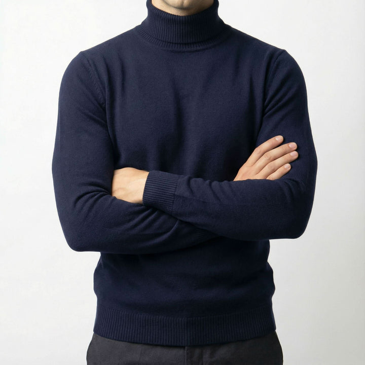 Pull homme Northpeak col roulé en mérinos – chaleur sans volume