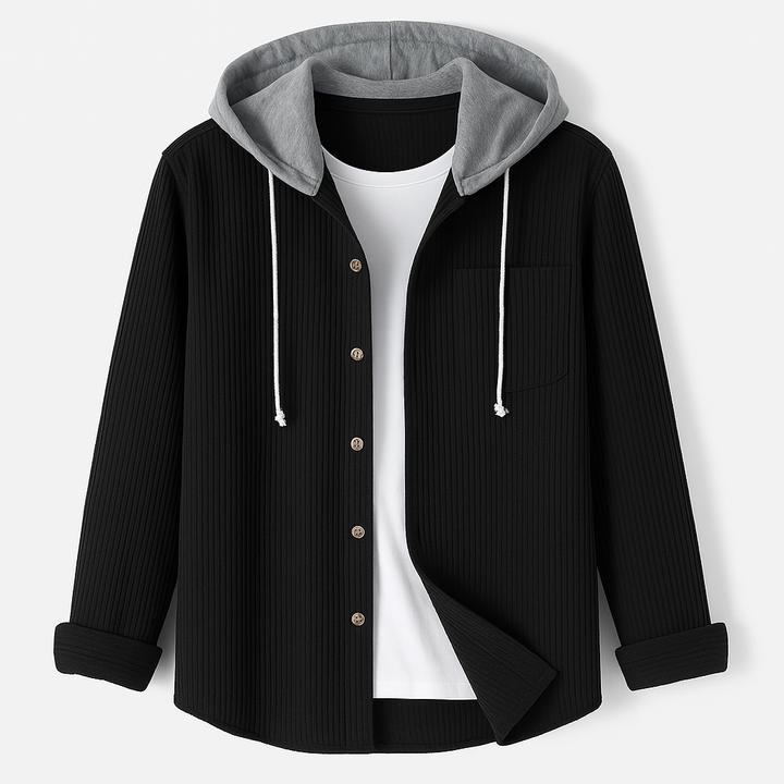 Hoodie homme Dante en velours côtelé – capuche réglable