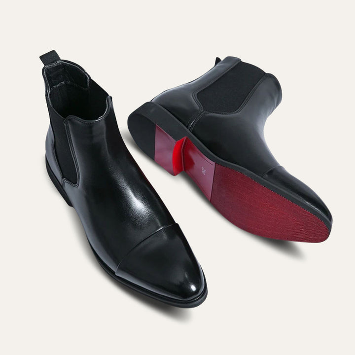 Bottines Chelsea Savile Row en cuir homme – semelle rouge