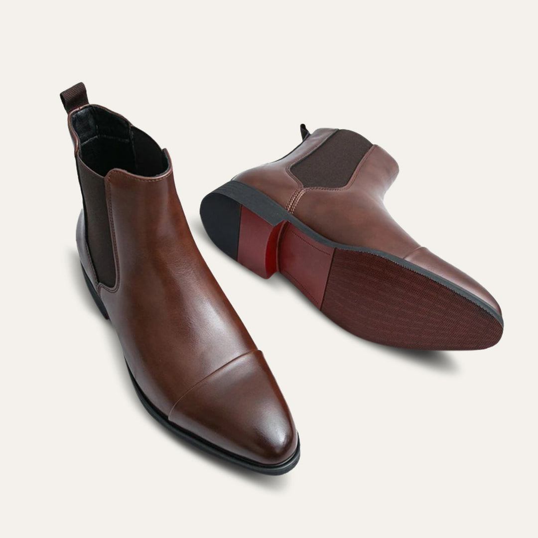 Bottines Chelsea Savile Row en cuir homme – semelle rouge