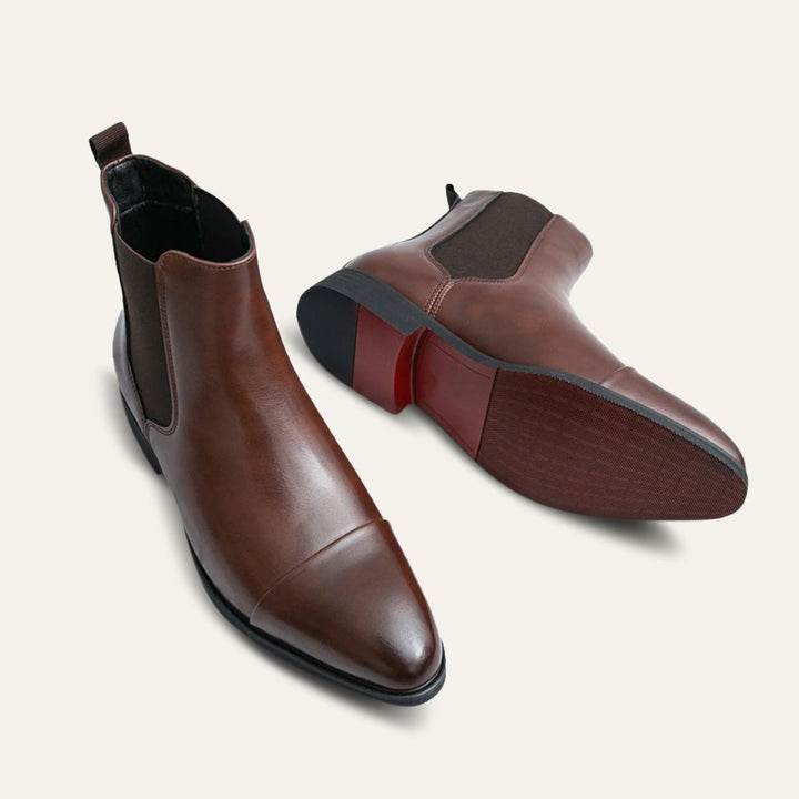 Bottines Chelsea Savile Row en cuir homme – semelle rouge