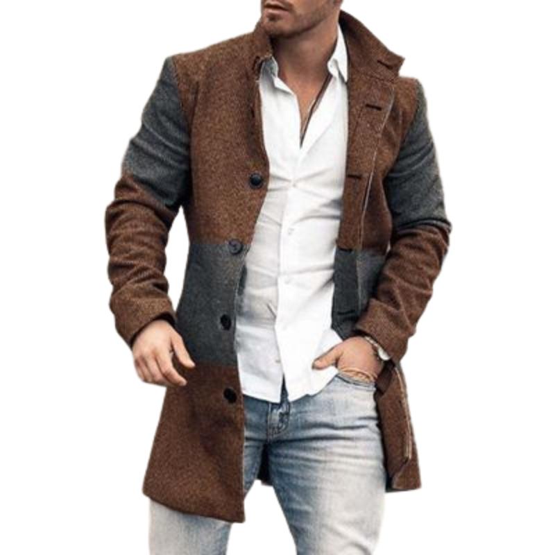 Manteau homme trois-quarts – coupe slim élégante à boutons