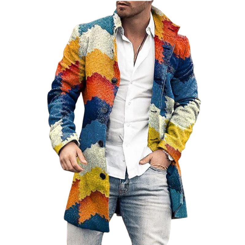 Manteau homme trois-quarts – coupe slim élégante à boutons
