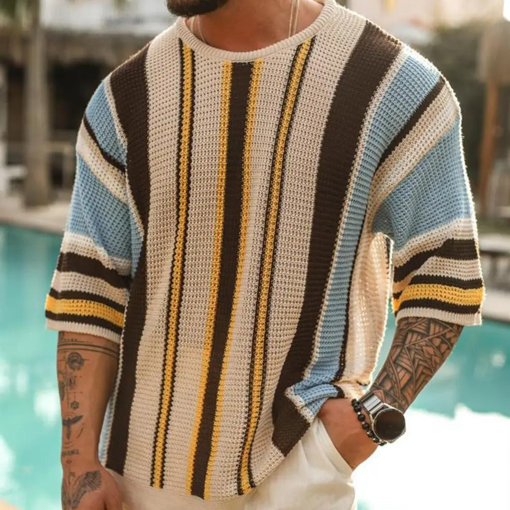 Pull homme rayé – élégance décontractée au quotidien
