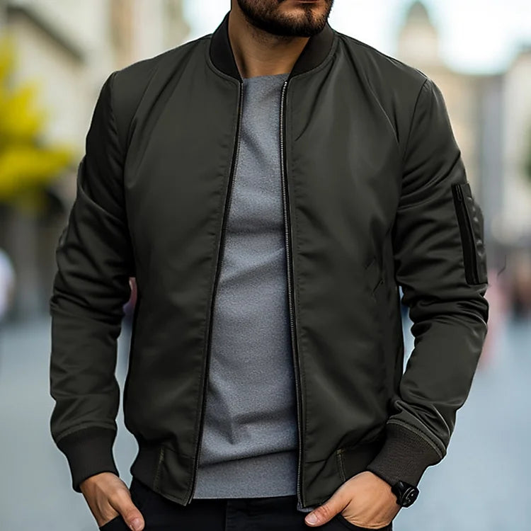 Veste bomber homme légère – coupe-vent multipoches zippée