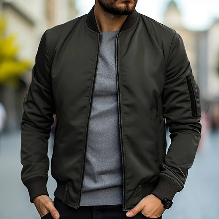 Veste bomber homme légère – coupe-vent multipoches zippée