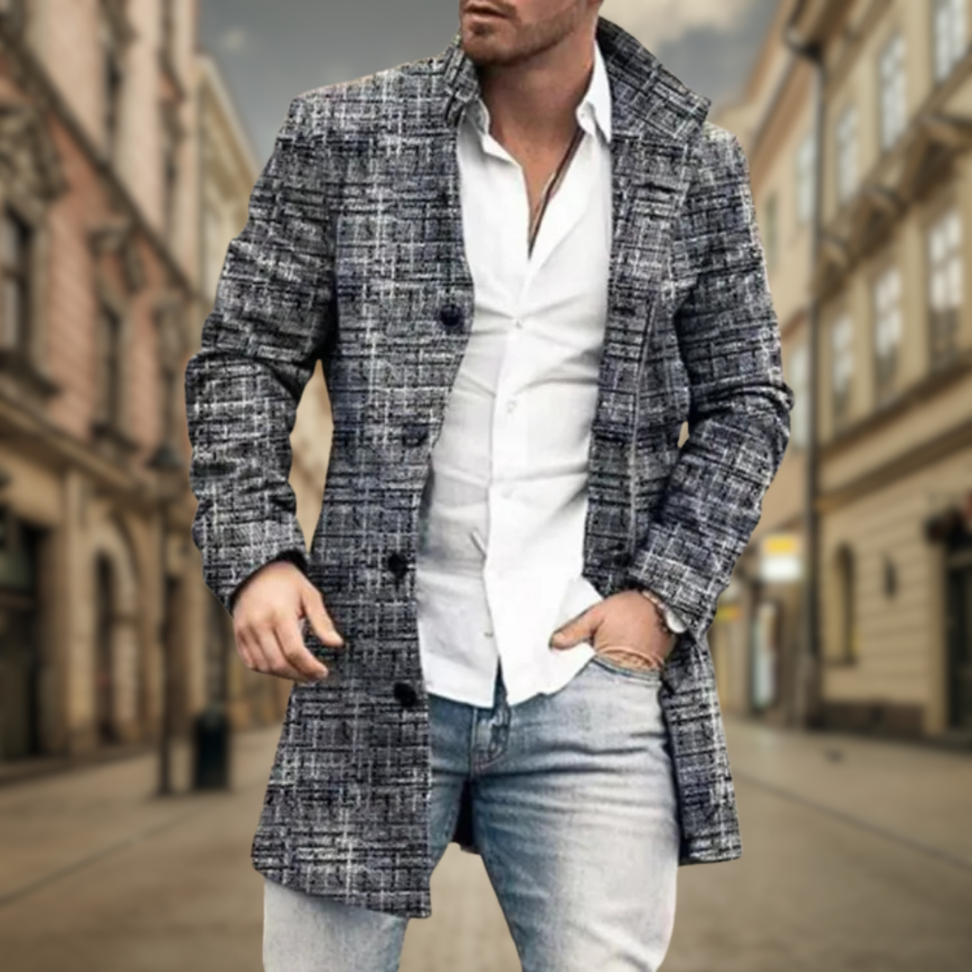 Manteau d'hiver homme long – coupe droite casual et habillée