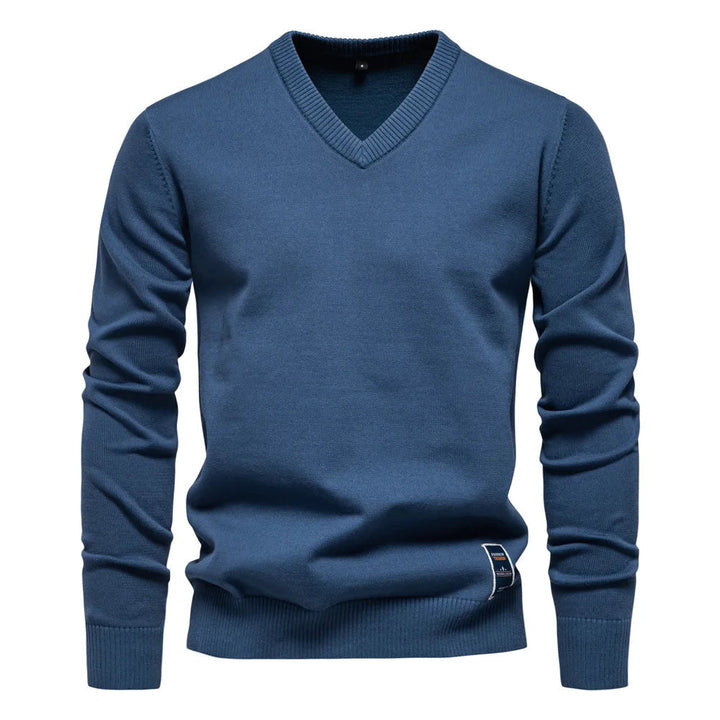 Pull homme col V – tissu doux et respirant