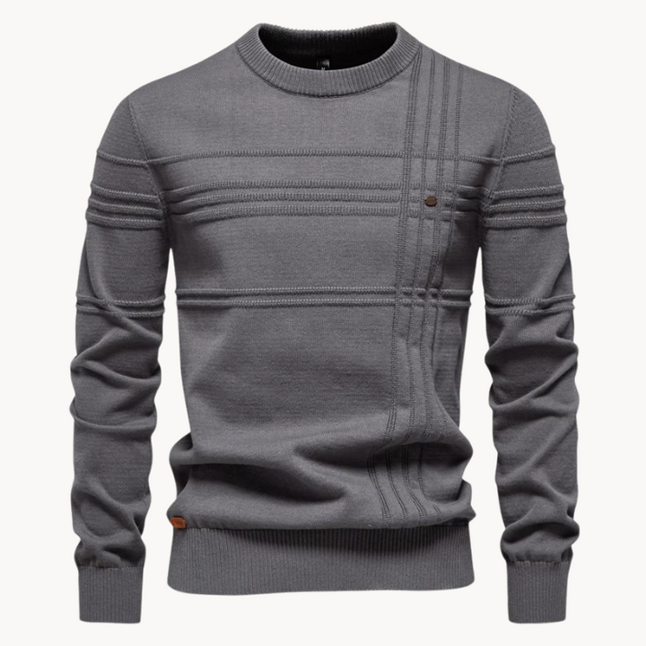Pull homme en coton col rond – chaud et intemporel