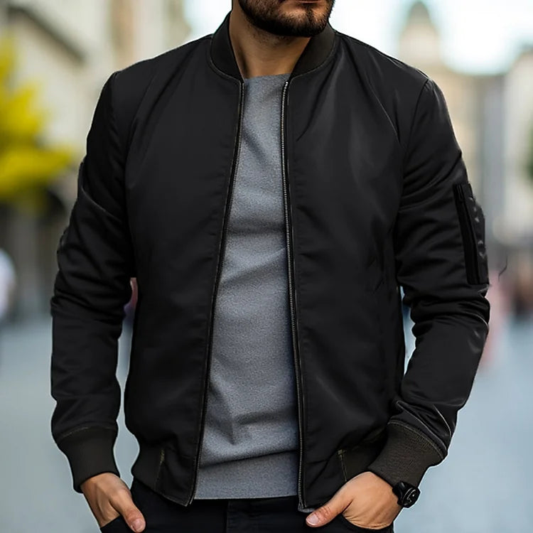 Veste bomber homme légère – coupe-vent multipoches zippée