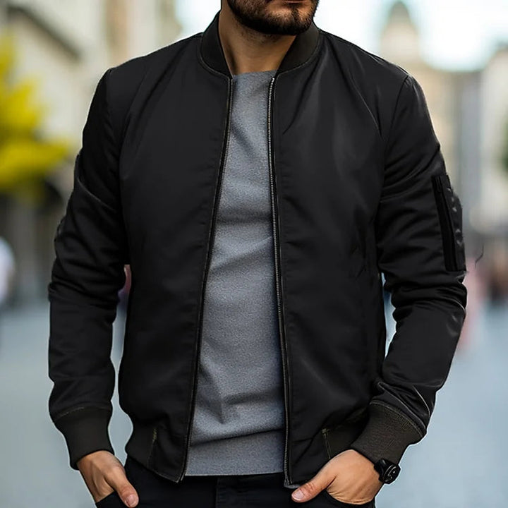 Veste bomber homme légère – coupe-vent multipoches zippée