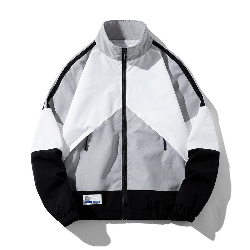 Veste mi-saison homme rétro zippée – style sportif
