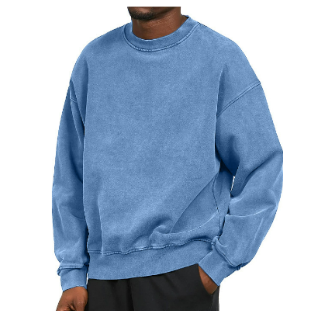Pull homme oversized col rond – chaud et casual