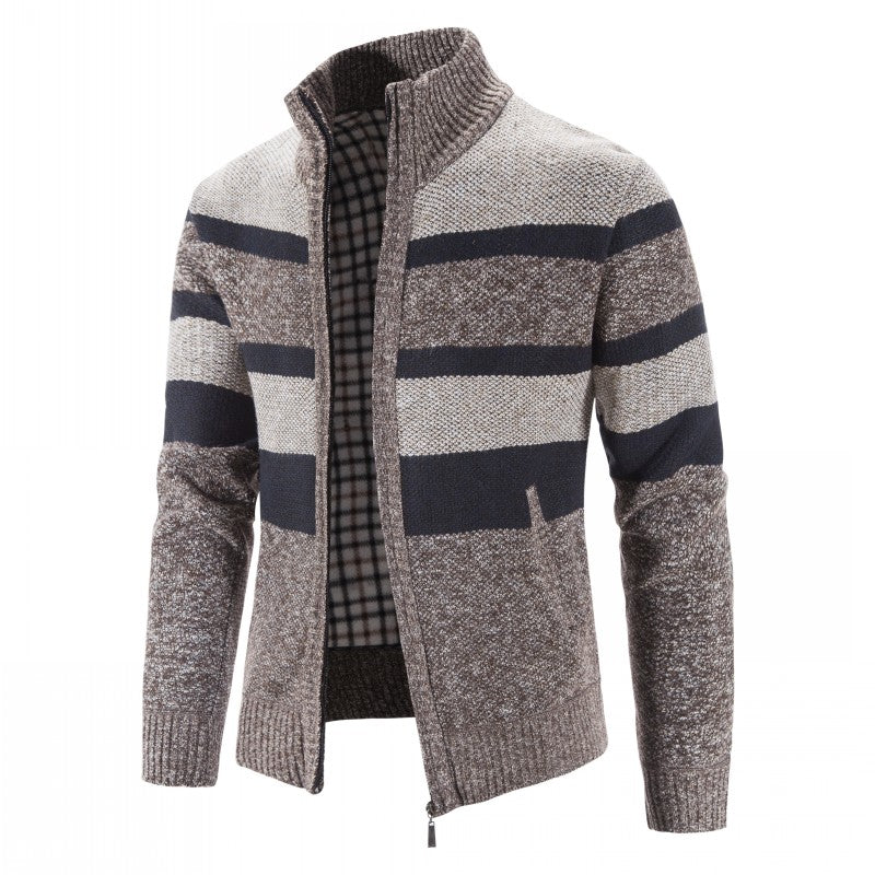 Cardigan homme maille épaisse – devant ouvert tendance
