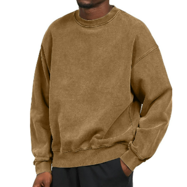 Pull homme oversized col rond – chaud et casual