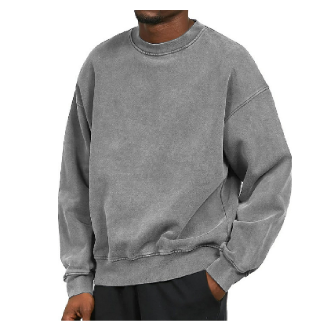 Pull homme oversized col rond – chaud et casual