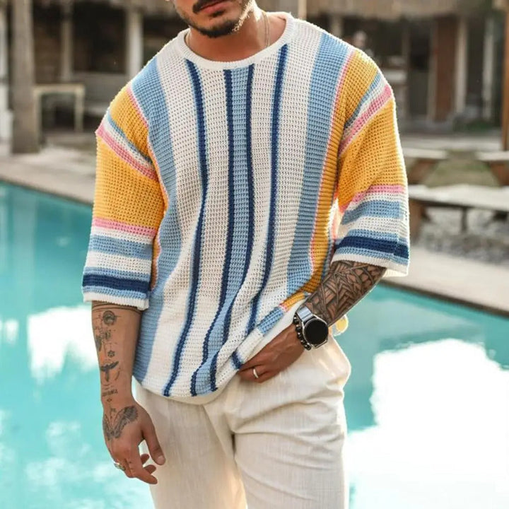 Pull homme rayé – élégance décontractée au quotidien