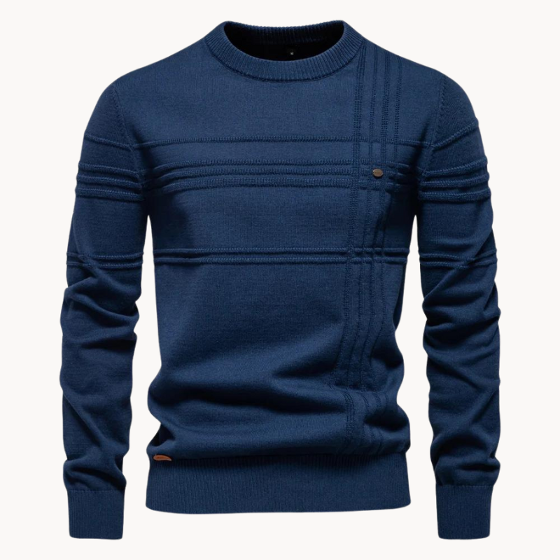 Pull homme en coton col rond – chaud et intemporel